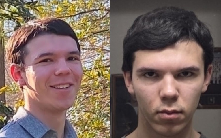 Two images of David Vytopil with a huge contrast, serious and content